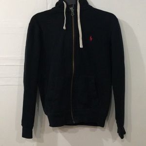 Black polo hoodie